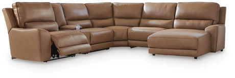 DeepWakes Power Reclining Sectional with Chaise - Furniture World