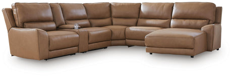 DeepWakes Power Reclining Sectional with Chaise - Furniture World