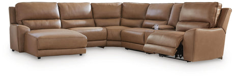 DeepWakes Power Reclining Sectional with Chaise - Furniture World