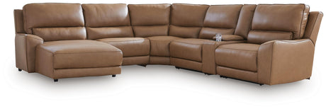 DeepWakes Power Reclining Sectional with Chaise - Furniture World