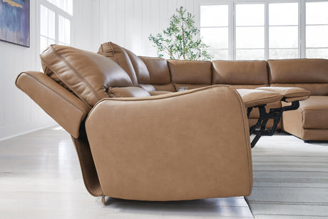 DeepWakes Power Reclining Sectional with Chaise - Furniture World