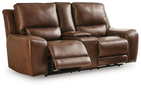 DeepWakes Power Reclining Loveseat with Console - Furniture World