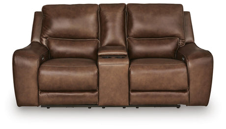 DeepWakes Power Reclining Loveseat with Console - Furniture World