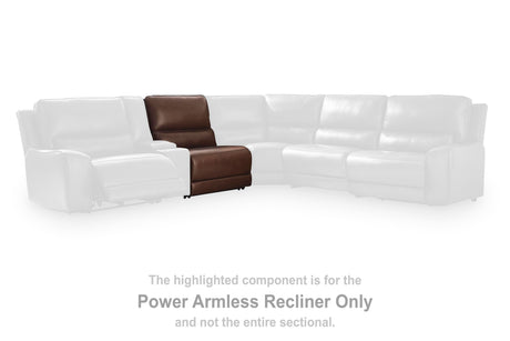 DeepWakes Reclining Sectional with Storage Console - Furniture World
