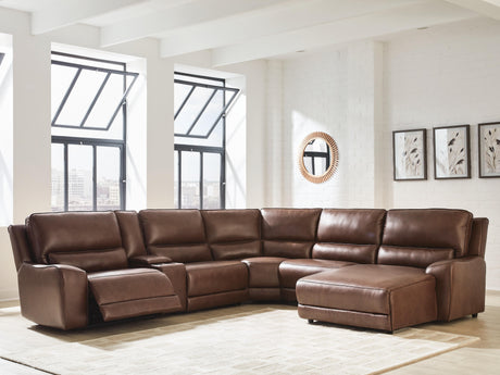 DeepWakes Power Reclining Sectional with Chaise - Furniture World