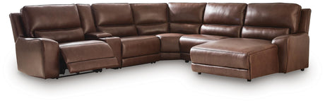 DeepWakes Power Reclining Sectional with Chaise - Furniture World