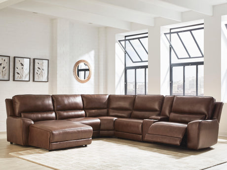 DeepWakes Power Reclining Sectional with Chaise - Furniture World