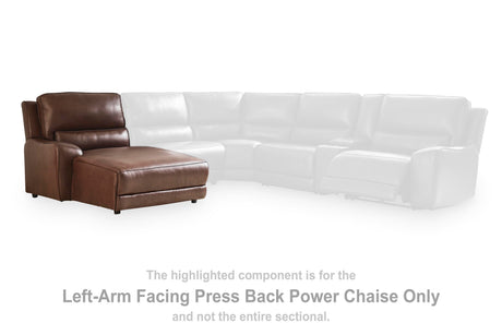 DeepWakes Power Reclining Sectional with Chaise - Furniture World