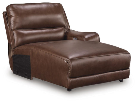 DeepWakes Power Reclining Sectional with Chaise - Furniture World