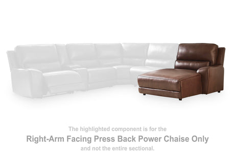 DeepWakes Power Reclining Sectional with Chaise - Furniture World