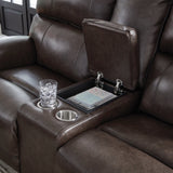 Crossplex Power Reclining Loveseat with Console - Furniture World