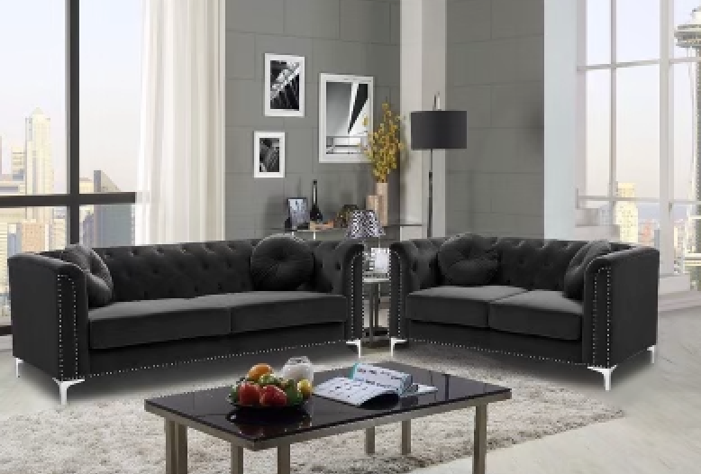 Velvet Living Room Set Furniture World