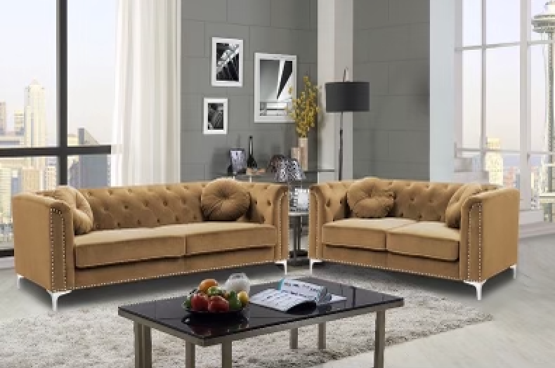 Velvet Living Room Set Furniture World