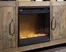 Arlenbry Corner TV Stand with Electric Fireplace - Furniture World