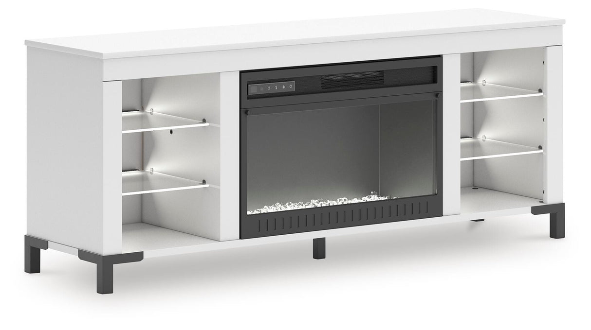 Brollevi 60" TV Stand with Electric Fireplace