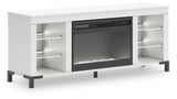 Brollevi 60" TV Stand with Electric Fireplace
