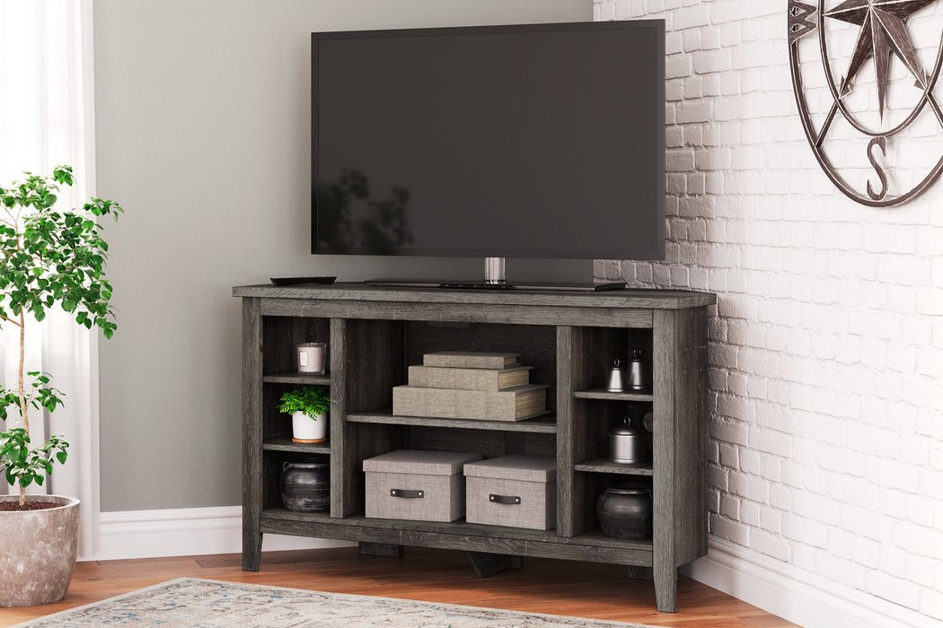 Arlenbry Corner TV Stand with Electric Fireplace - Furniture World