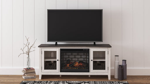 Dorrinson 60" TV Stand with Electric Fireplace - Furniture World