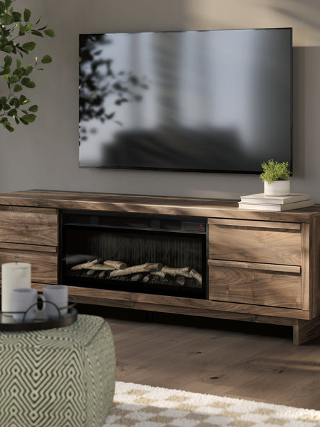 Zadilyn 72" TV Stand with Electric Fireplace - Furniture World
