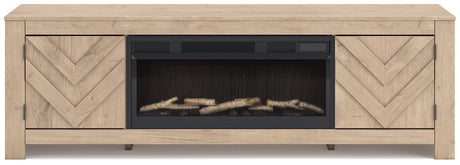 Cayboni 71" TV Stand with Electric Fireplace - Furniture World
