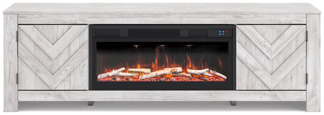 Cayboni 71" TV Stand with Electric Fireplace - Furniture World