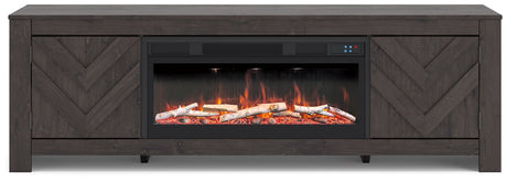Cayboni 71" TV Stand with Electric Fireplace - Furniture World