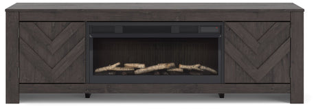 Cayboni 71" TV Stand with Electric Fireplace - Furniture World