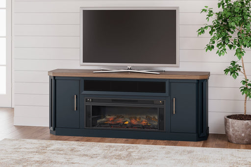 Landocken 83" TV Stand with Electric Fireplace - Furniture World