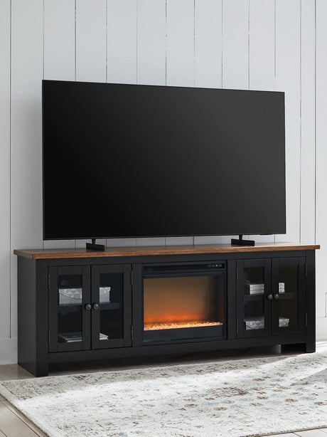 Wildenauer 76" TV Stand with Electric Fireplace - Furniture World