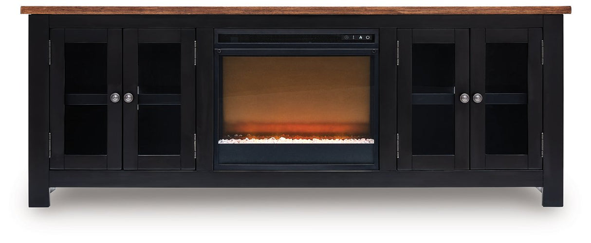 Wildenauer 76" TV Stand with Electric Fireplace - Furniture World