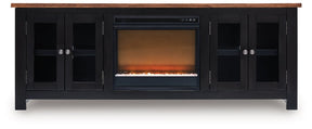 Wildenauer 76" TV Stand with Electric Fireplace - Furniture World