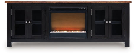 Wildenauer 76" TV Stand with Electric Fireplace - Furniture World