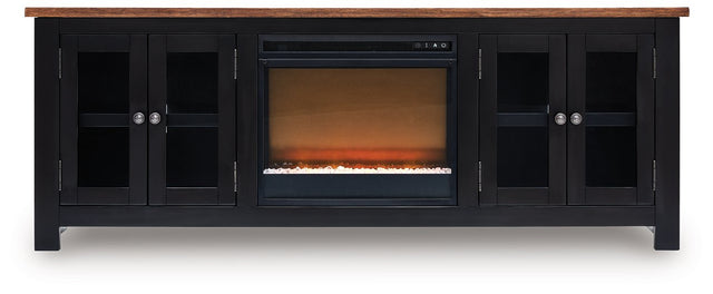 Wildenauer 76" TV Stand with Electric Fireplace - Furniture World
