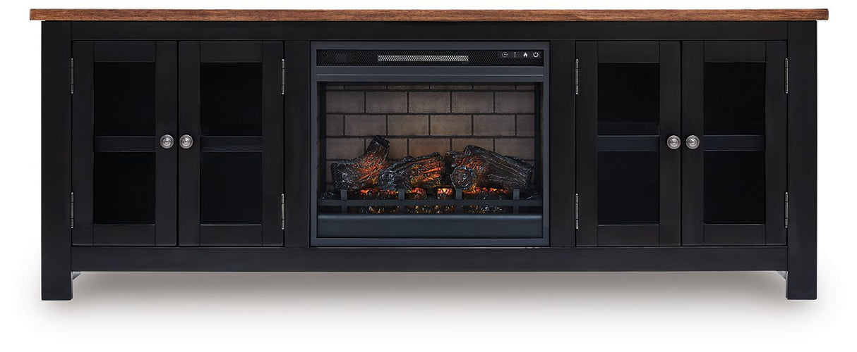 Wildenauer 76" TV Stand with Electric Fireplace - Furniture World