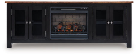 Wildenauer 76" TV Stand with Electric Fireplace - Furniture World