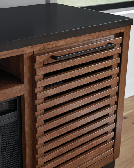 Kallari 84" TV Stand with Electric Fireplace - Furniture World