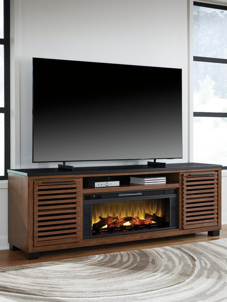 Kallari 84" TV Stand with Electric Fireplace - Furniture World