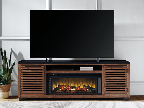 Kallari 84" TV Stand with Electric Fireplace - Furniture World