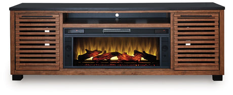 Kallari 84" TV Stand with Electric Fireplace - Furniture World