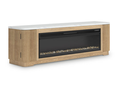 Camdill 80" TV Stand with Electric Fireplace - Furniture World