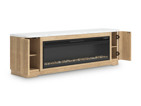 Camdill 80" TV Stand with Electric Fireplace - Furniture World
