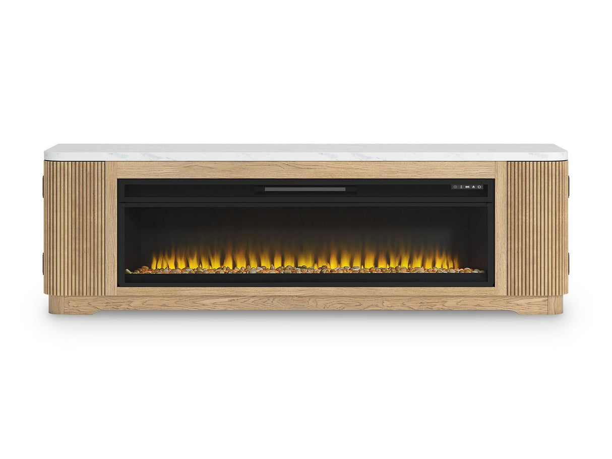 Camdill 80" TV Stand with Electric Fireplace - Furniture World