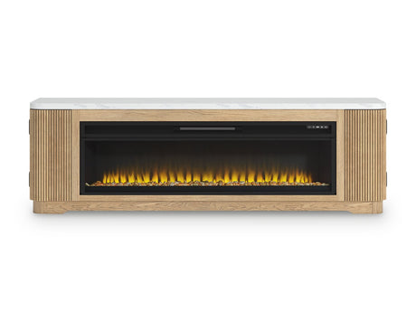 Camdill 80" TV Stand with Electric Fireplace - Furniture World