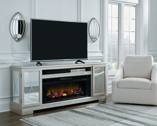 Flamory 72" TV Stand with Electric Fireplace - Furniture World