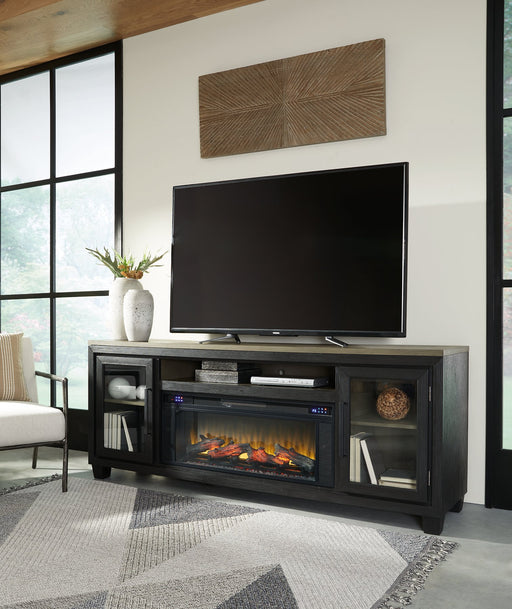 Foyland 83" TV Stand with Electric Fireplace - Furniture World