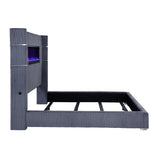 Tisdall Wingback Bed with Flame Visualizer