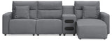 Modmax II Reclining Sectional with Chaise and Audio Console