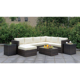 Ilona Brown/Beige Ottoman
