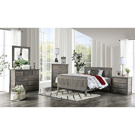 Rockwall Bed Grey & White - Furniture World