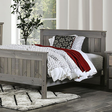 Rockwall Bed Grey & White - Furniture World